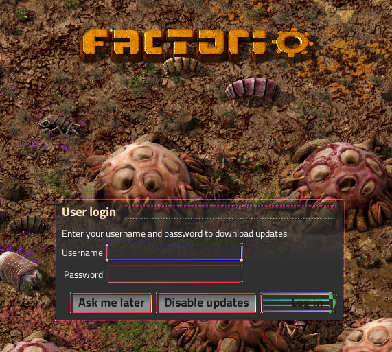 Visual glitches in Factorio